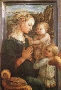 Fra Filippo Lippi Madonna and Child with Two Angels oil painting reproduction